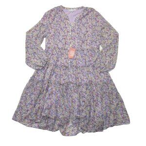 NWT Ivy City Co. Lydia in Purple Floral Flowy Tiered A-line Dress XXL